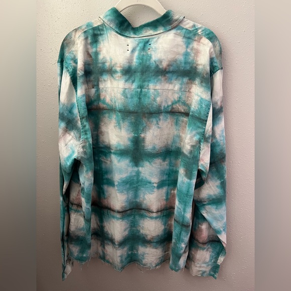 New AMIRI Men's Watercolor Plaid Button Down Shirt - Picture 6 of 11